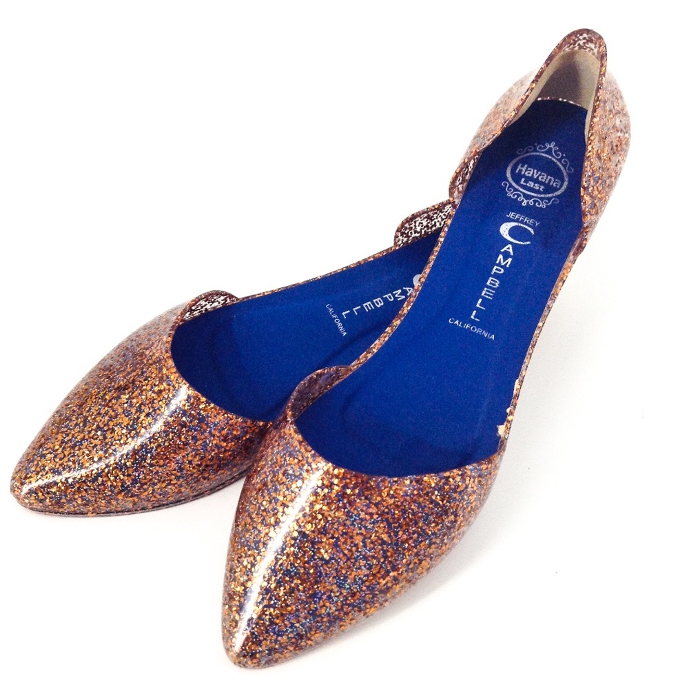 JEFFREY CAMPBELL Jelly Love D'Orsay Orange Flats Size 8 - Picture 7 of 8